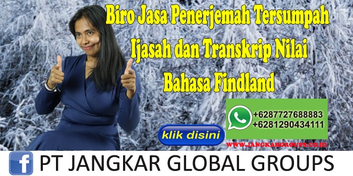 Biro Jasa Penerjemah Tersumpah Ijasah dan Transkrip Nilai Bahasa Findland