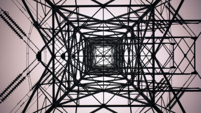 Black electrical tower