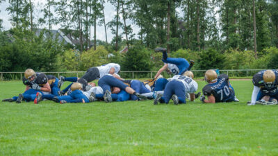 Men playing footbal