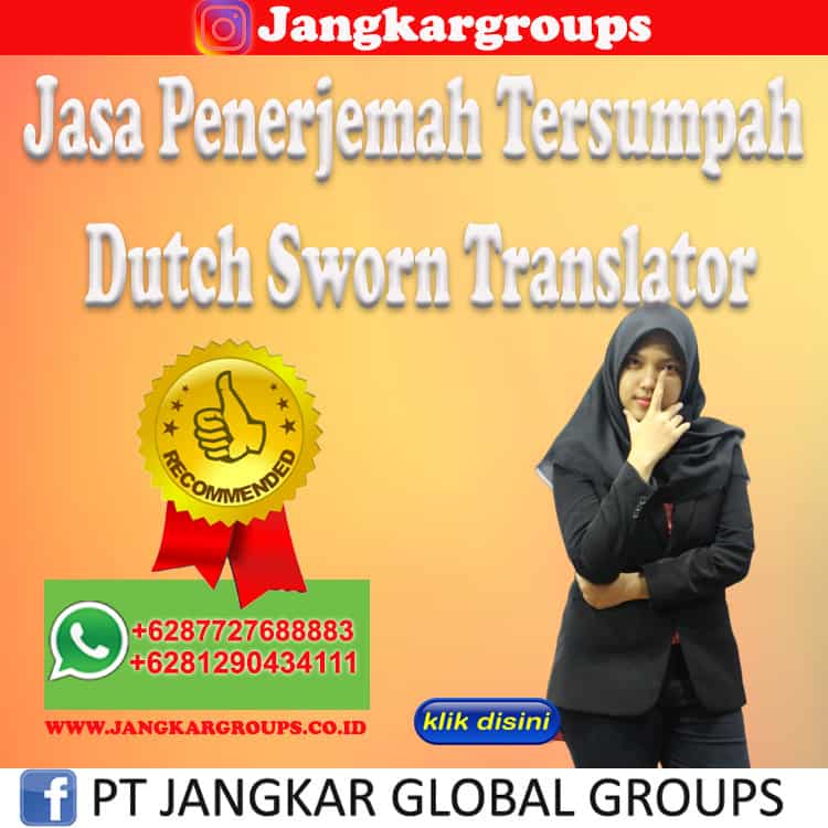 Jasa Penerjemah Tersumpah Dutch Sworn Translator