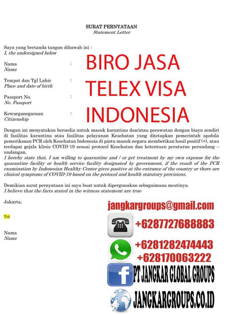 Statement Letter for Enter to Indonesia-1