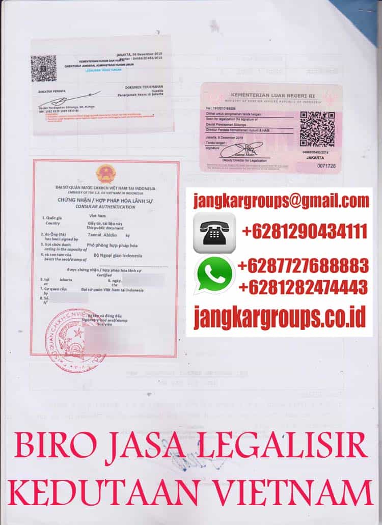 biro jasa legalisir ijazah kedutaan vietnam