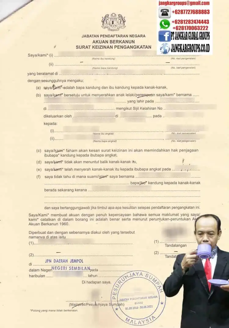 AKUAN BERKANUN SURAT KEIZINAN PENGANGKATAN