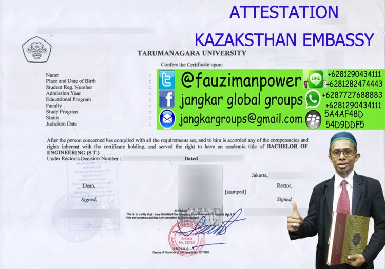 ATTESTATION KAZAKSTHAN EMBASSY
