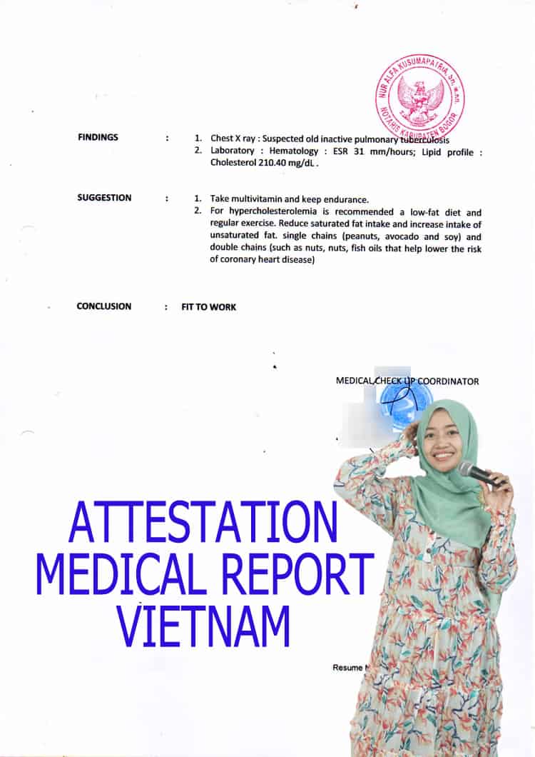 Attestation Medical Report Vietnam