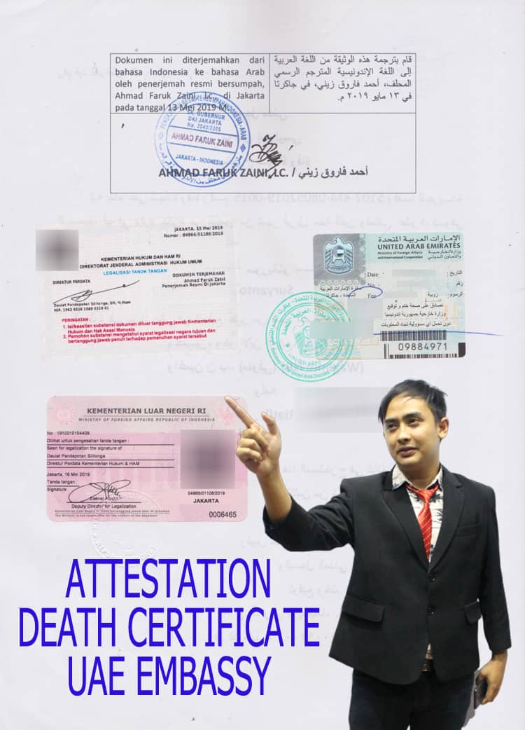 Attestation death certificate uae embassy