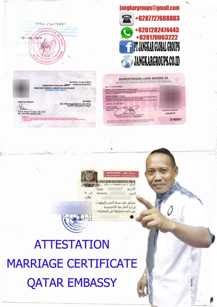 Attestation marriage certificate qatar embassy
