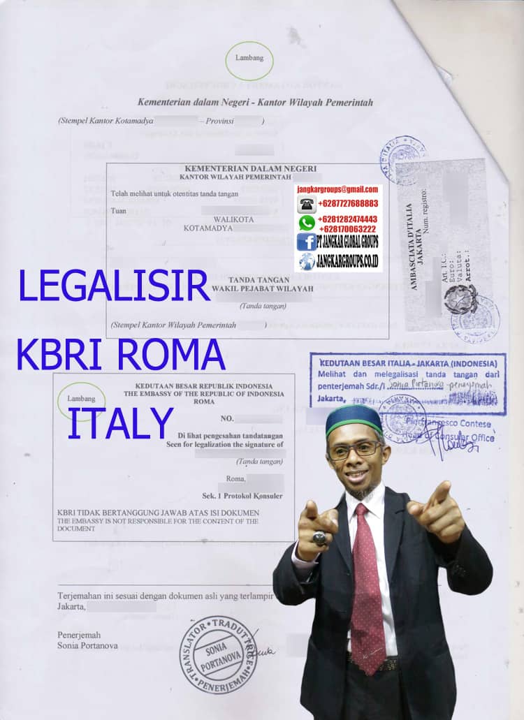 LEGALISIR KBRI ROMA ITALY