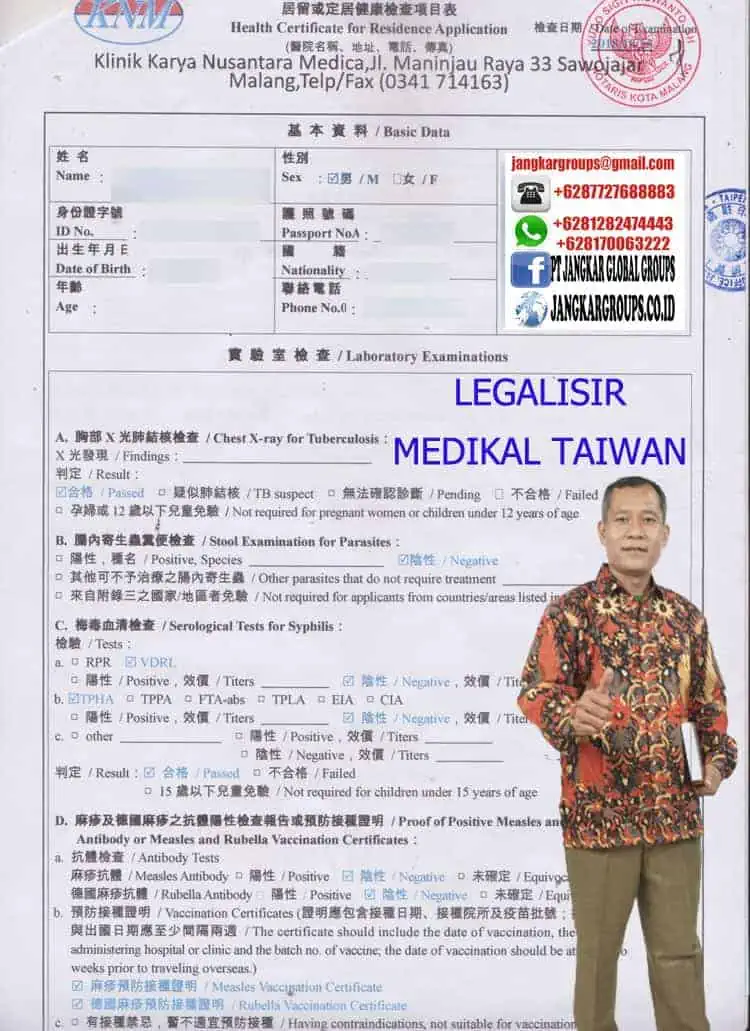LEGALISIR MEDIKAL TAIWAN