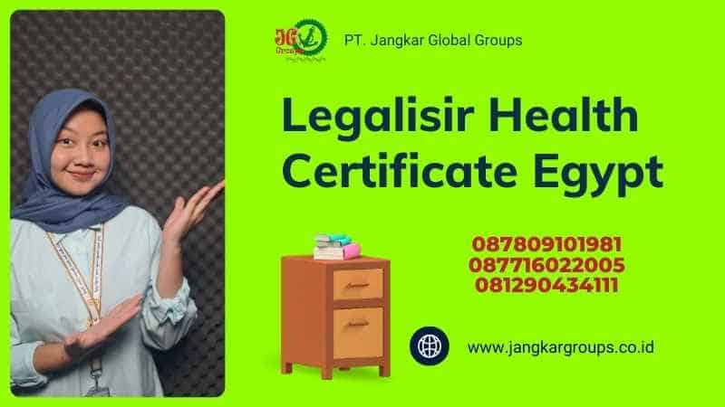 Legalisir Health Certificate Egypt