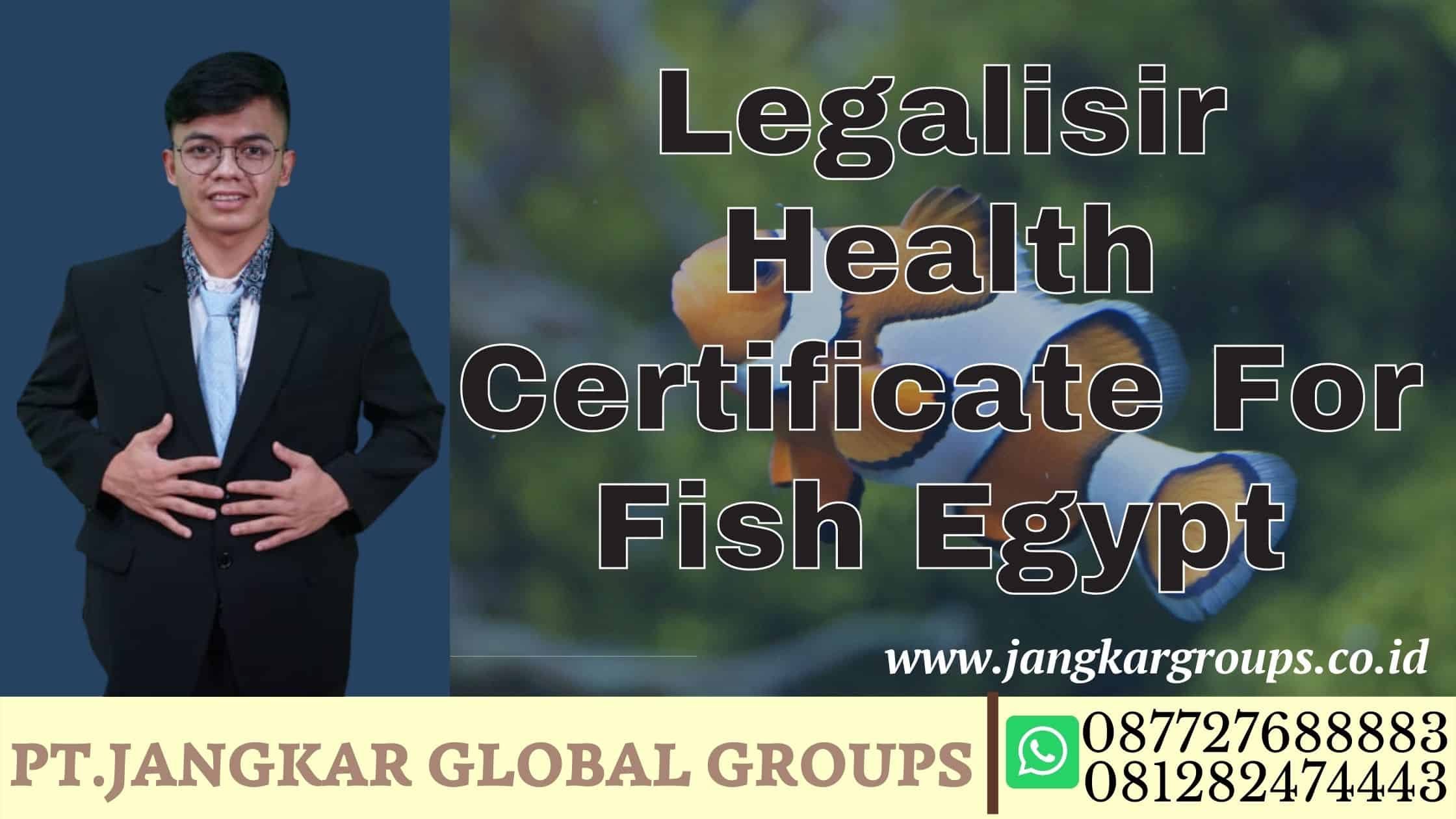 Legalisir Health Certificate For Fish Egypt