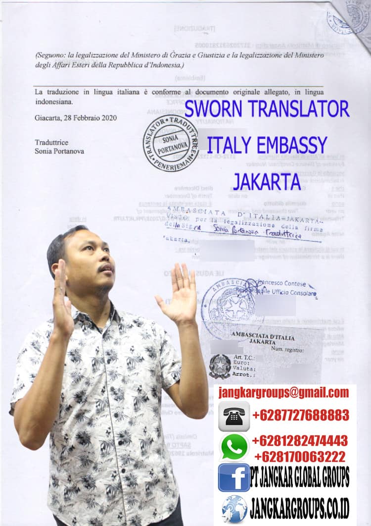 SWORN TRANSLATOR ITALY EMBASSY JAKARTA