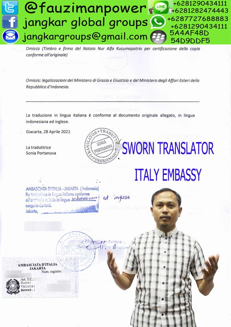SWORN TRANSLATOR ITALY EMBASSY