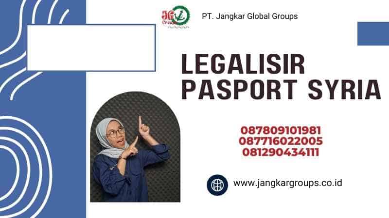 Legalisir Pasport Syria