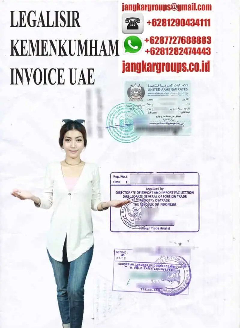 Legalisir Kemenkumham Invoice UAE