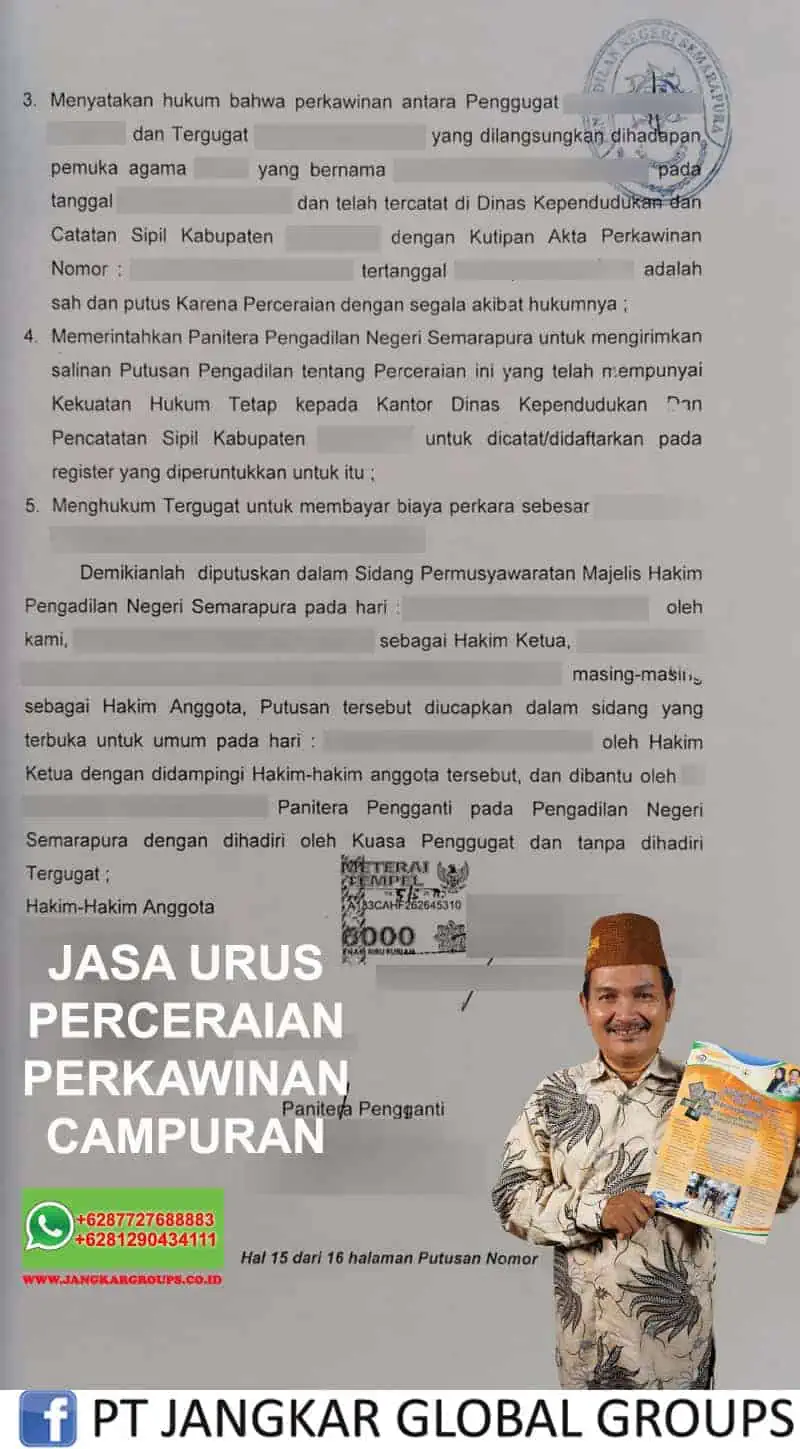 biro jasa perceraian, Persyaratan Urus Cerai