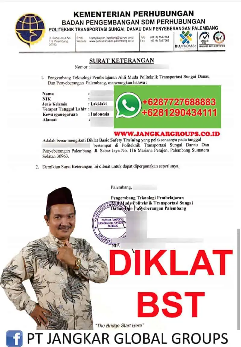 surat keterangan mengikuti diklat bst