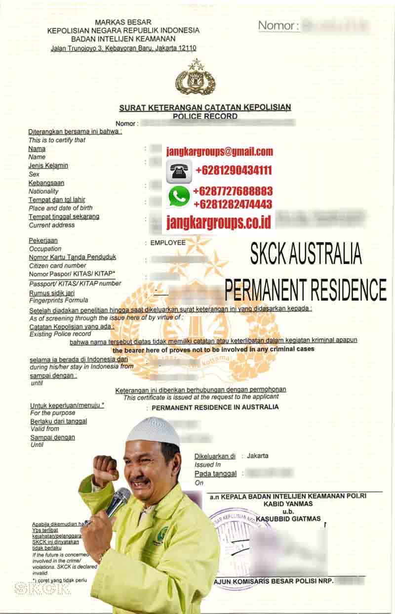 SKCK Australia Permanent Residence