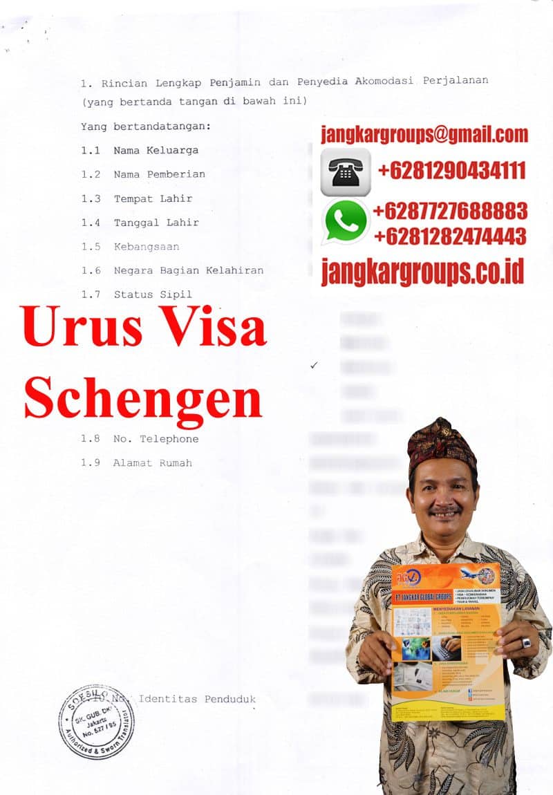 Surat Penjamin Visa Schangen Belanda