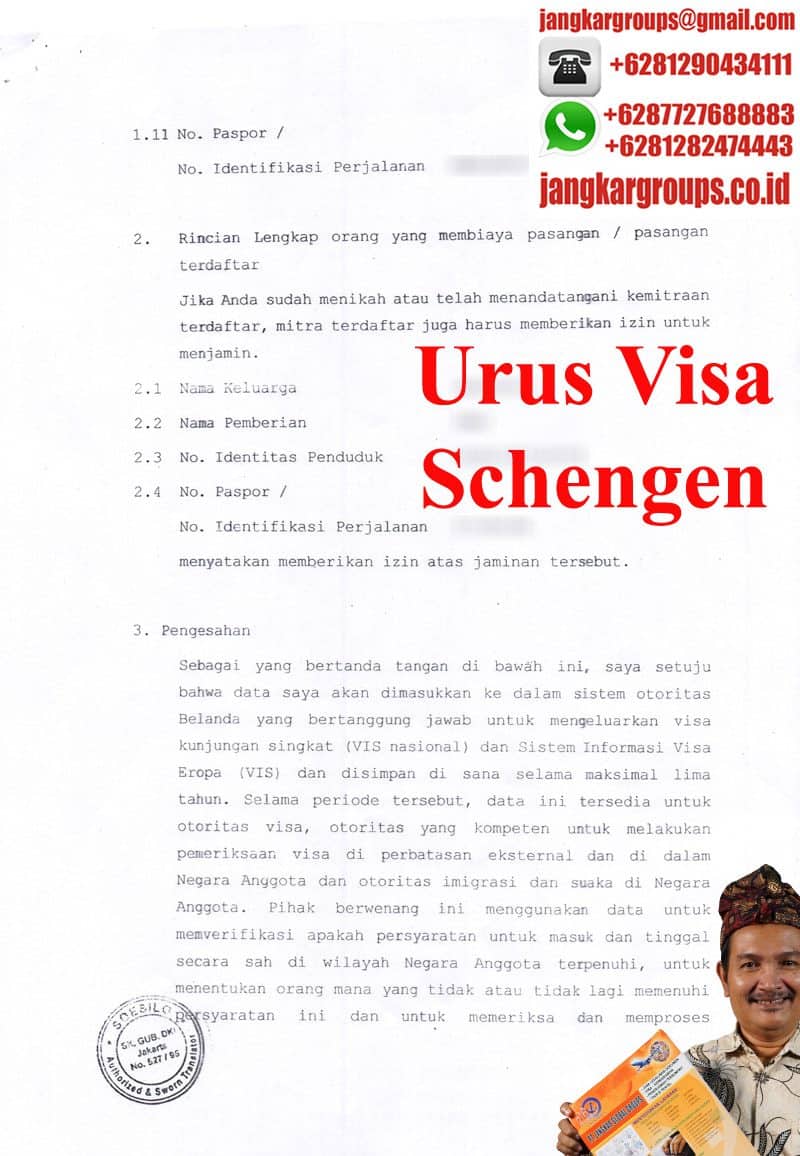 Surat Sponsor Visa Schangen WNA Belanda