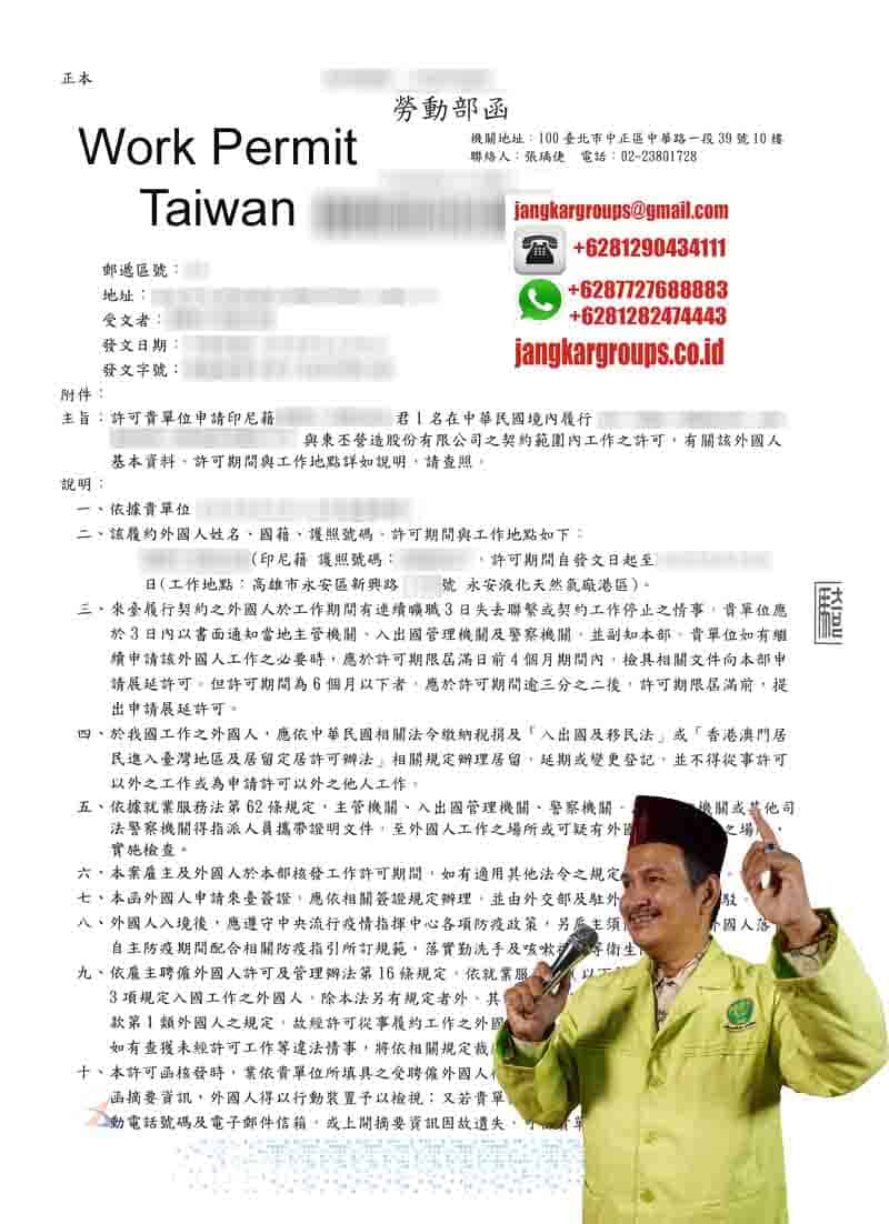 Work Permit Taiwan