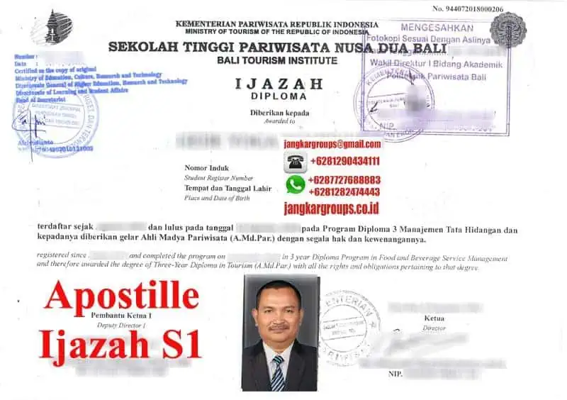 Apostille Ijazah S1