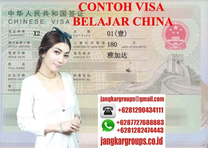 Contoh Visa Belajar China