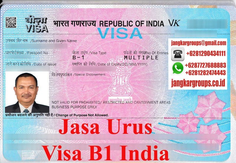 Contoh Visa India Tye B1