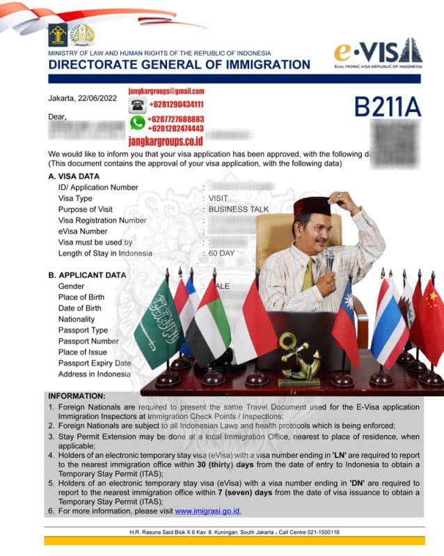 Contoh Visa Indonesia