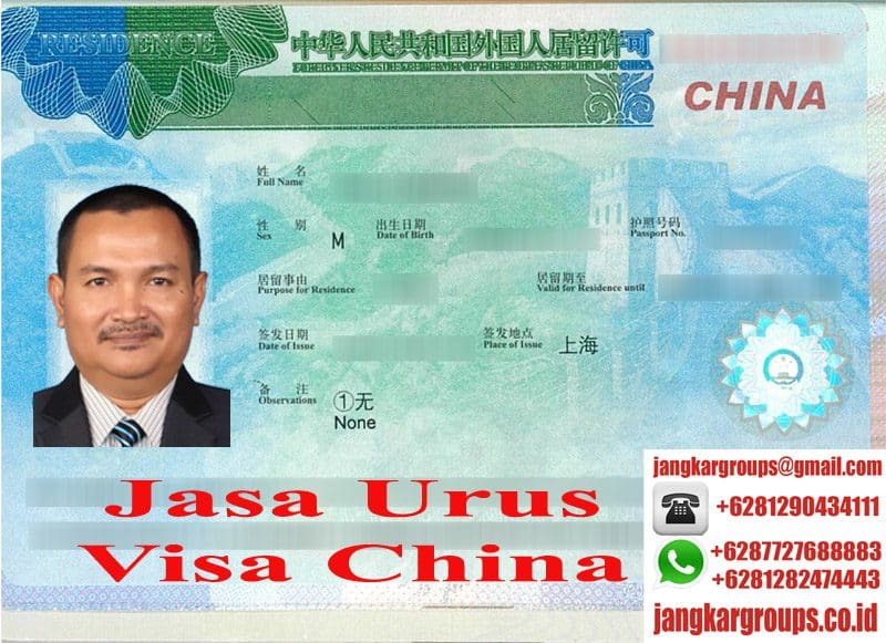 Contoh Visa Residence China