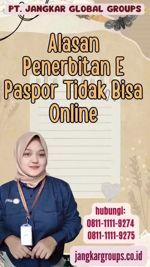 Alasan Penerbitan E Paspor Tidak Bisa Online