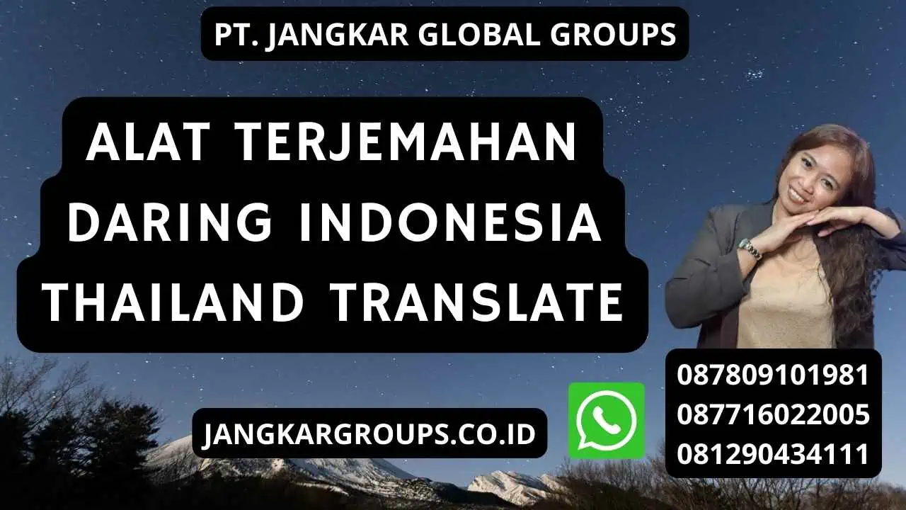 Alat terjemahan daring Indonesia Thailand Translate