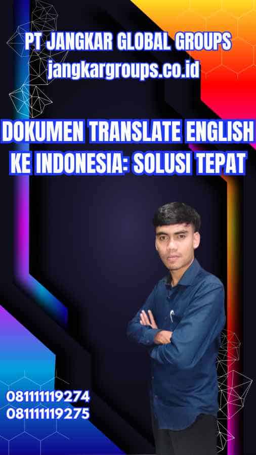 Dokumen Translate English ke Indonesia Solusi Tepat