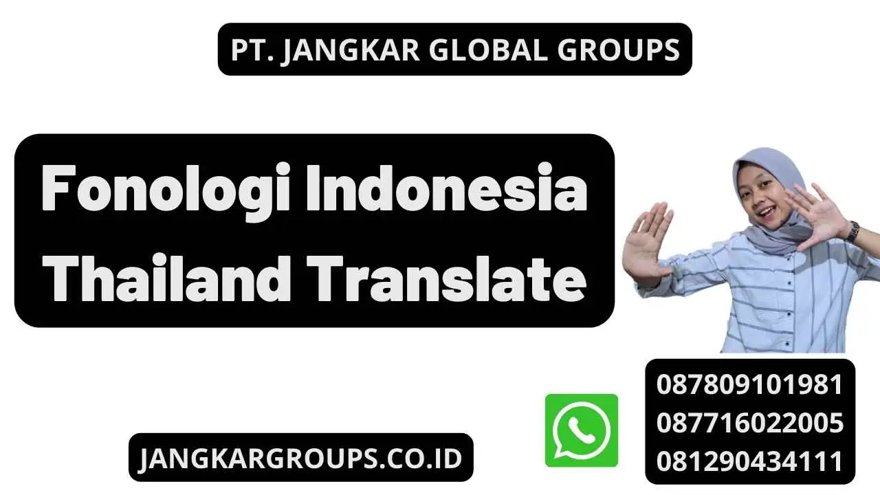 Fonologi Indonesia Thailand Translate