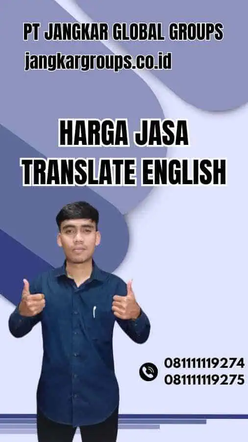 Harga Jasa Translate English