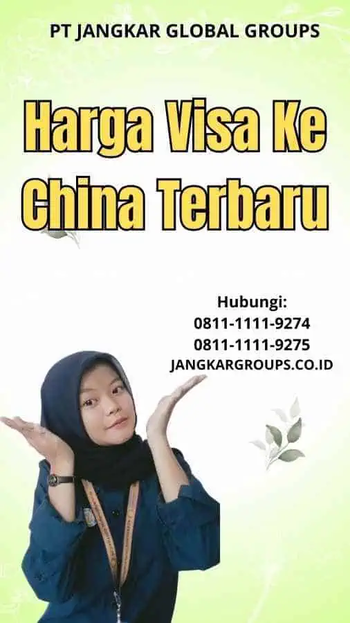 Harga Visa Ke China Terbaru