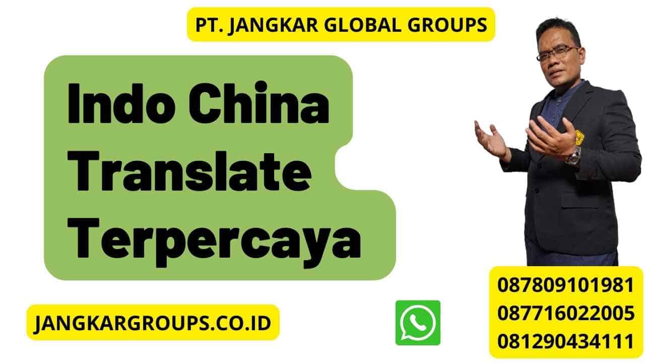 Indo China Translate Terpercaya 