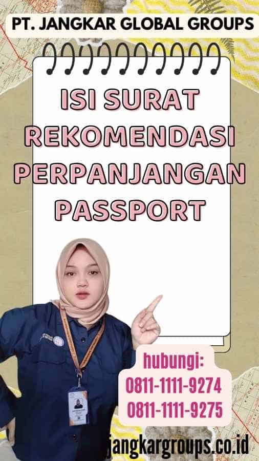 Isi Surat Rekomendasi Perpanjangan Passport