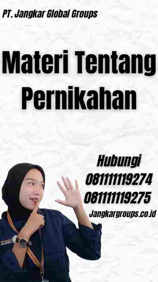 Materi Tentang Pernikahan