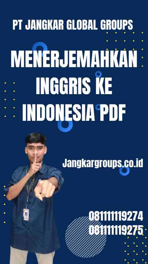 Menerjemahkan Inggris ke Indonesia PDF