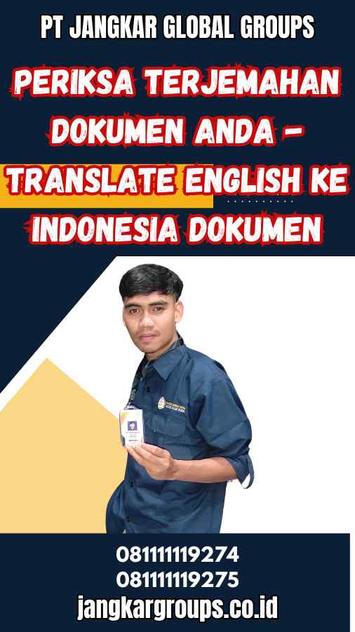 Periksa Terjemahan Dokumen Anda - Translate English ke Indonesia Dokumen