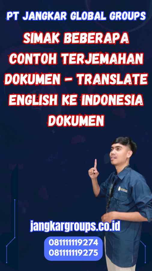 Simak Beberapa Contoh Terjemahan Dokumen - Translate English ke Indonesia Dokumen