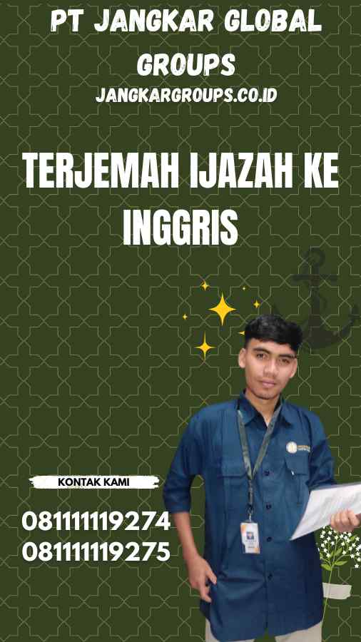 Terjemah Ijazah Ke Inggris