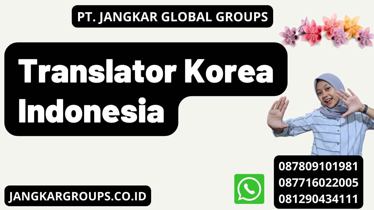 Translator Korea Indonesia