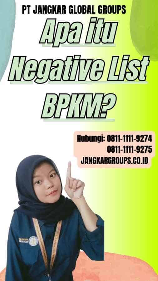 Apa itu Negative List BPKM