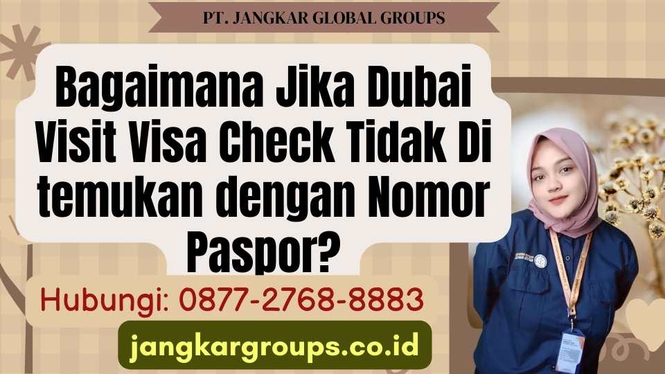 Bagaimana Jika Dubai Visit Visa Check Tidak Di temukan dengan Nomor Paspor