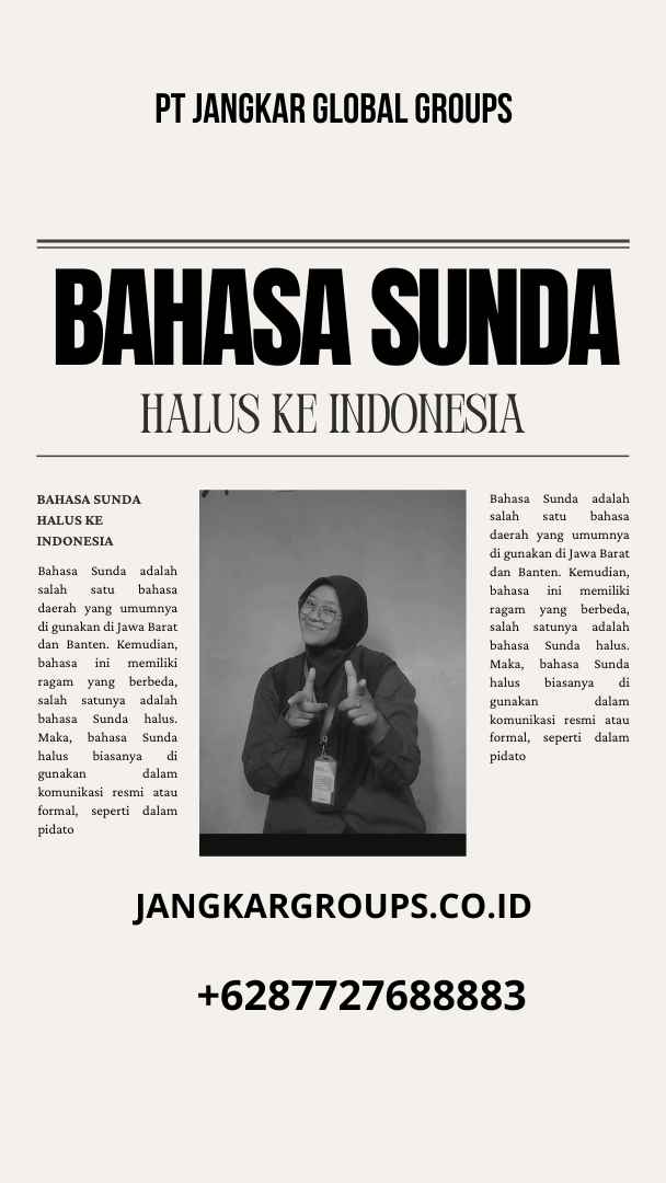 Bahasa Sunda Halus Ke Indonesia