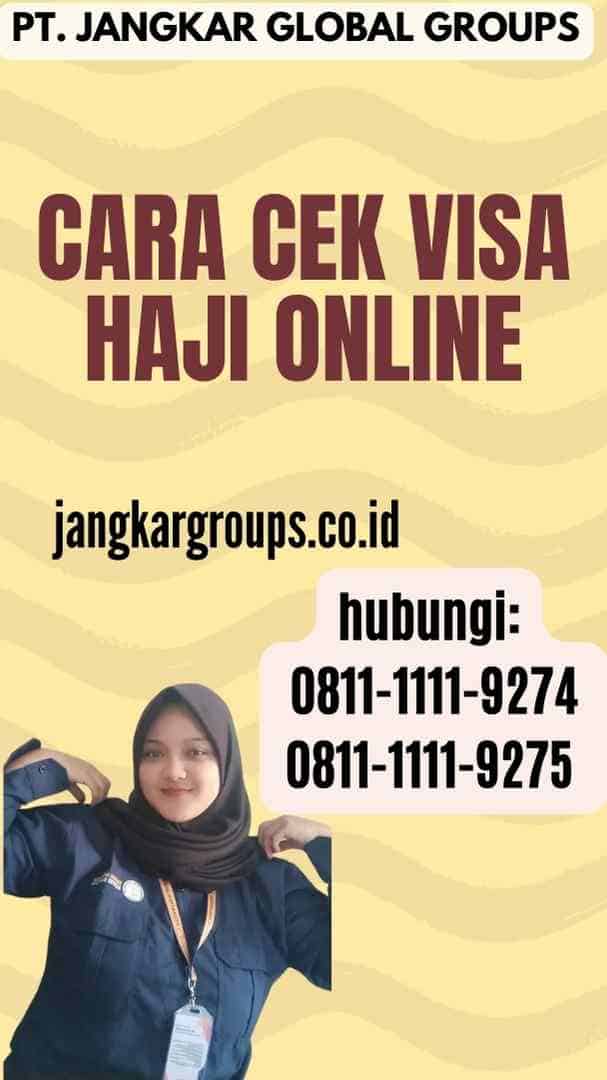 Cara Cek Visa Haji Online