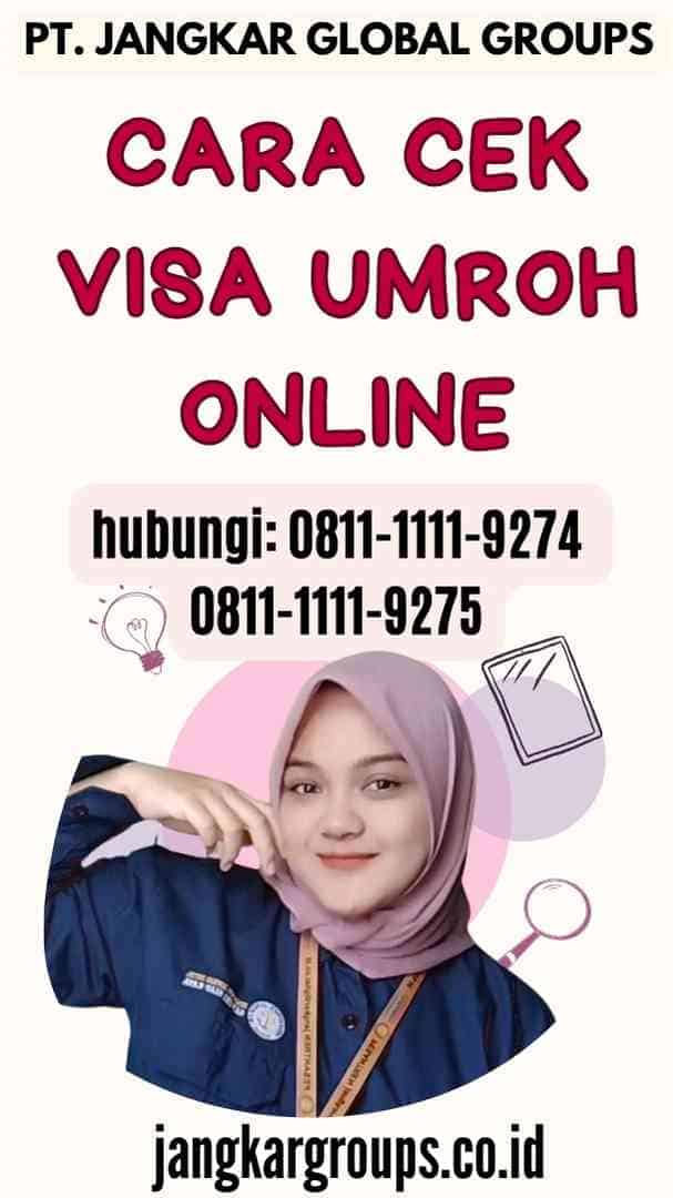 Cara Cek Visa Umroh Online