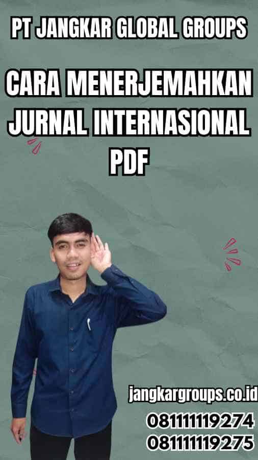 Cara Menerjemahkan Jurnal Internasional Pdf